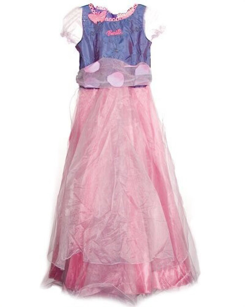 Robe déguisement princesse Barbie bleue et rose pour enfant 5 à 7 ans