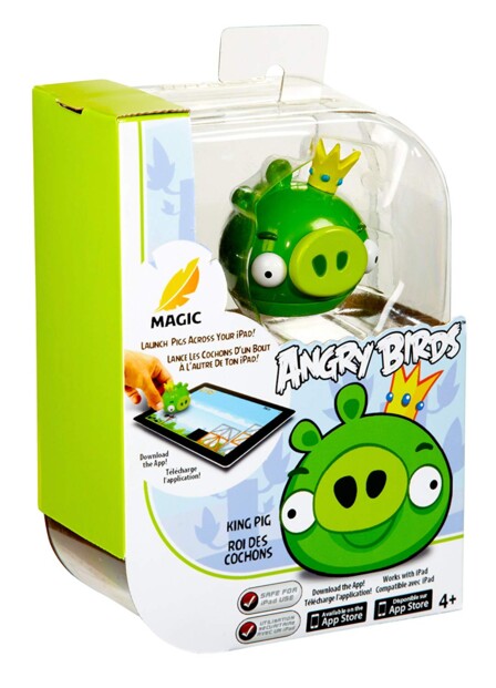 Figurine King Pig Mattel présentée dans son emballage blister Angry Birds