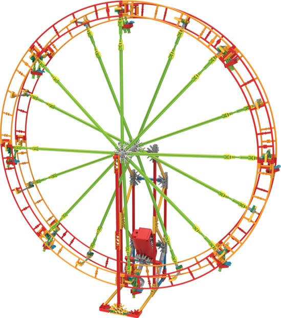 jeu de construction motorisé maquette grande roue 59 cm k'nex revolution