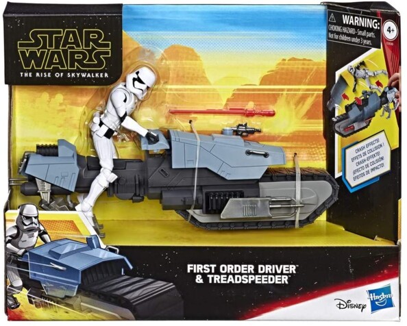 Emballage blister Star Wars The Rise of Skywalker avec figurine et speeder Hasbro
