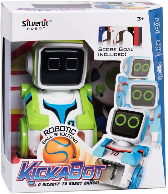 Packaging du robot Kickabot vert de Silverlit.