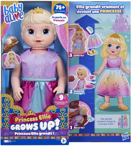 Packaging poupée qui parle et grandit Hasbro Baby Alive
