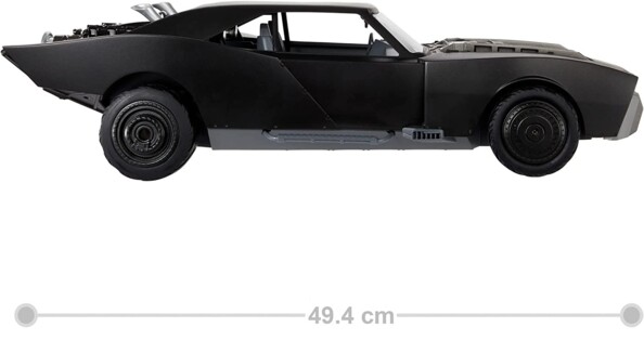 Vue latéral avec dimensions de la batmobil radiocommandée