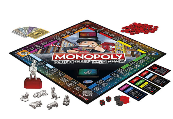 Jeu de plateau Monopoly mauvais perdants