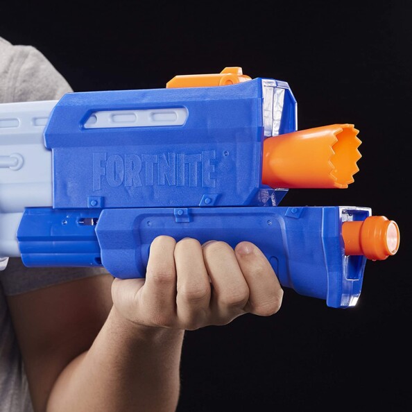Zoom sur le système de pompe du blaster à eau nerf