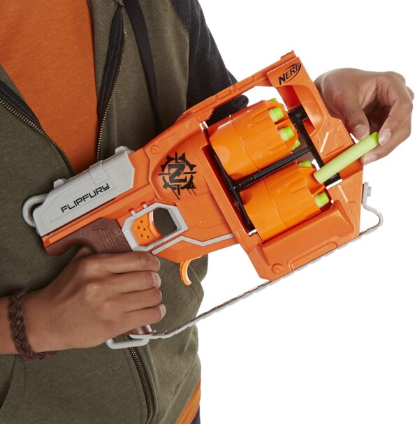 Chargement d'un barillet Nerf flipbury