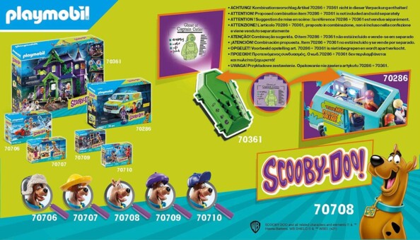 figurines play mobil édition scooby doo avec Fred, Daphné, Velma et scooby doo