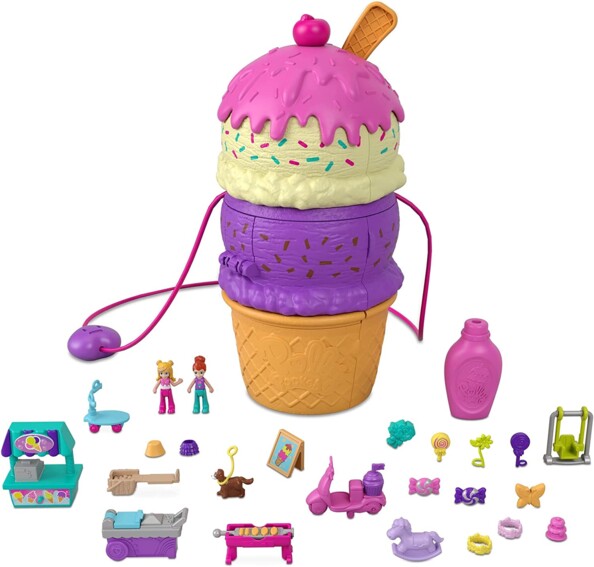 Coffret Multifacettes Glace - Mini PoupÉe Polly Pocket avec tous les accessoires