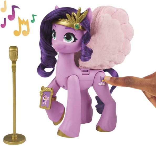 Appuie sur la marque de beauté du poney Rose qui chante
