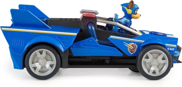 Côté droit du jouet voiture de police mode Normal coloris bleu avec Chase en pilote