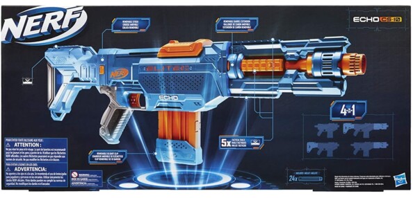 Dos de boîte balser Nerf 4 en 1 Pistolet 4 en 1 Nerf Elite 2.0 Echo CS 10