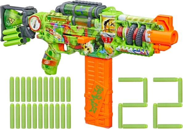 Nerf Zombie Corrupter avec 22 fléchettes en mousse
