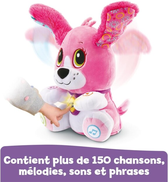 Pilou de Vtech contient plus de 150 chansons, mélodies, sons et phrases
