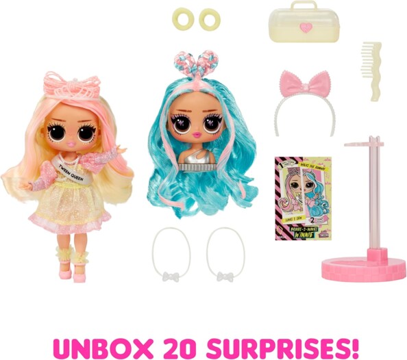Contenu avec plus de 20 surprises poupée LOL Winnie