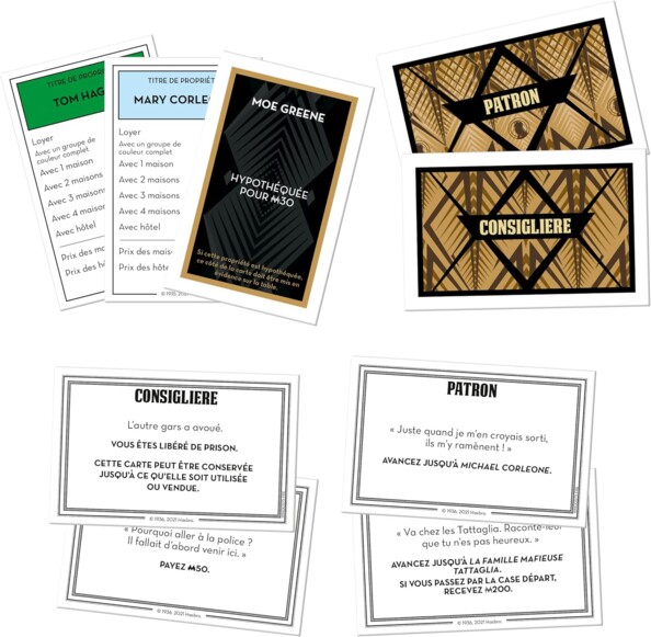 Cartes du jeu Monopoly Le Parrain
