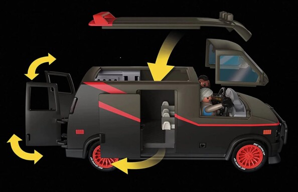 Fourgon A-team Playmobil avec portes et toit amovibles