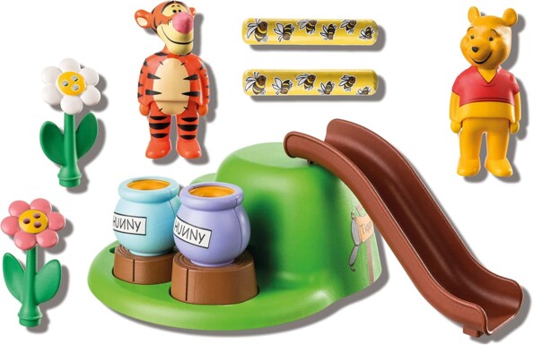 Contenu de l'ensemble Playmobil 1.2.3. Winnie l'ourson et Tigrou