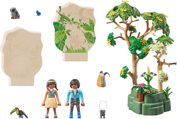 Contenu de la veilleuse Playmobil 71009 Forêt Tropicale Wiltopia