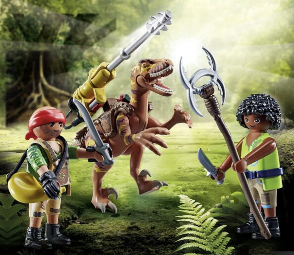 Figurines Dino Rise Deinonychus et Guerriers