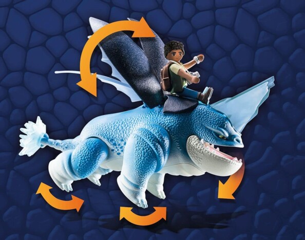 Dragon Plowhorn articulé : ailes, pattes, mâchoire + corne