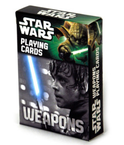Boîte de cartes Star Wars Weapons avec Luke Skywalker et Yoda