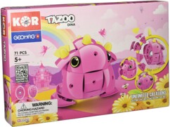 Boîte de jeu de construction Geomag Kor Tazoo Dina, 71 pièces avec château et arc-en-ciel