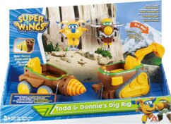 Pelleteuse et foreuse Super Wings avec Todd et Donnie