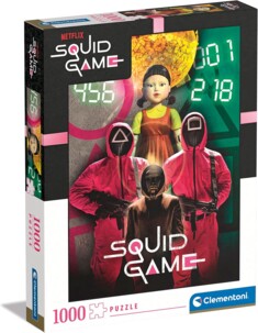 Puzzle Squid Game Netflix 1000 pièces de la marque Clementoni