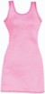 Top rose moulant Barbie sans manches sur mannequin de couture