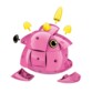 Jeu de construction Kor Tazoo Dina par Geomag, vue éclatée du jouet rose avec cornes jaunes