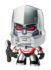 Figurine Megatron Mighty Muggs vue de face avec canon fusion et insigne Decepticon violet
