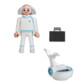 Figurine Playmobil Docteur X avec aéronef et mallette.
