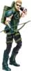Figurine de l'archer en position pour prendre une flèche dans son étui