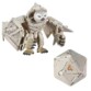 Figurine monstre-dé de Dicelings, l'ours-hibou blanc