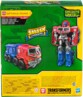 Vue arrière de la boîte de jeu figurine Optimus Prime
