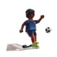 Joueur de football france playmobil sur support de tir d'un ballon