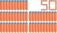 50 fléchettes en mousse Nerf N1 par Hasbro
