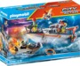 Jeu de construction Playmobil City Action sauvetage en mer, vue de la boîte avec bateau RESCUE et 95 pièces